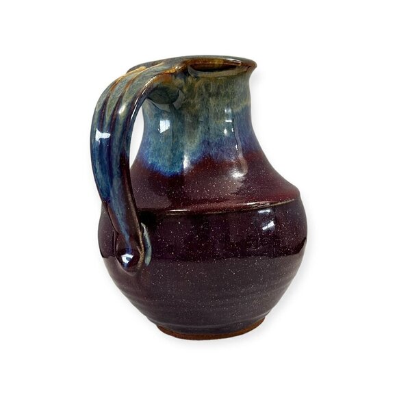 Old Studio Pottery Pitcher Glazed Large Artisan Handmade Wheel Thrown Art - Picture 4 of 11